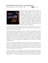 Publicación sobre FISAN y Madrid Fusión 2014