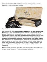 Publicación sobre FISAN y edición limitada 2011