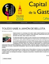 Publicación sobre Toledo y jamón
