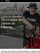 Publicación sobre FISAN y Florencio Sanchidrián, cortador de jamón de Obama