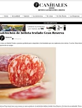 Publicación sobre salchichón de bellota trufado de FISAN