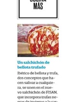Publicación sobre salchichón de bellota trufado de FISAN