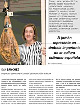 Publicación sobre el jamón como representante de la cultura culinaria española
