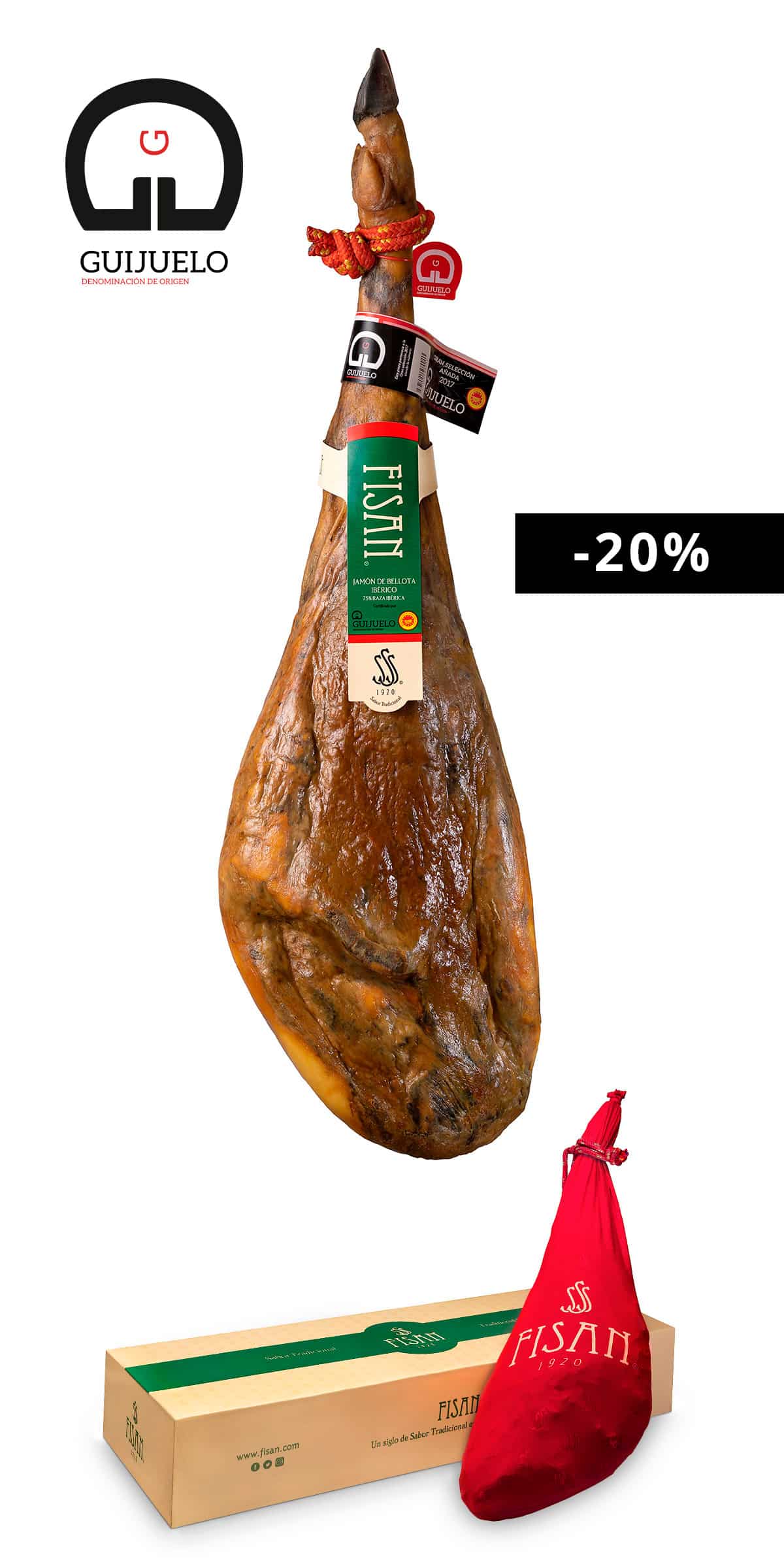 OFERTA JAMON BELLOTA 75% IBERICO DO GUIJUELO