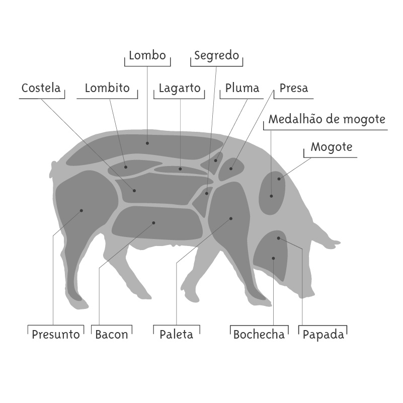 Partes del cerdo ibérico