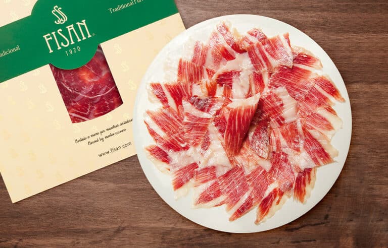 Plato de jamón ibérico de bellota FISAN loncheado