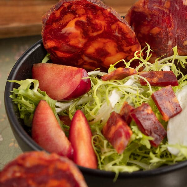 Ensalada Templada de Escarola con Chorizo Ibérico FISAN